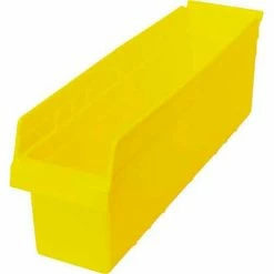 Best deal ⌛ Plastic Nesting Storage Shelf Bin QSB806 6-5/8"W x 23-5/8"D x 8"H Yellow - Pkg Qty 8 💯