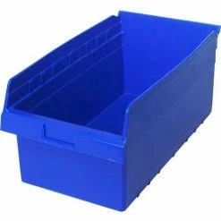 Wholesale 🔔 Plastic Nesting Storage Shelf Bin QSB810 11-1/8"W x 17-7/8"D x 8"H Blue - Pkg Qty 8 🌟