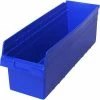 Cheapest ⭐ Plastic Nesting Storage Shelf Bin QSB814 8-3/8"W x 23-5/8"D x 8"H Blue - Pkg Qty 6 😉
