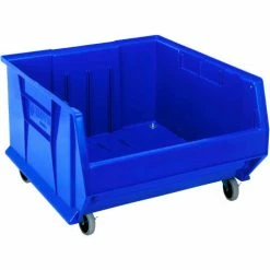 Hot Sale 👏 Quantum Storage Systems Quantam Storage 23-7/8" x 22-1/2" x 12" Mobile Hulk Container, Blue, Polypropylene 😀