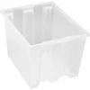 Outlet 🧨 Quantum Storage Systems Quantam Storage Genuine Stack & Nest Tote Clear, 19-1/2"L x 15-1/2"W x 13"H, Polyprolylene - Pkg Qty 6 ⌛