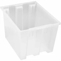Outlet 🧨 Quantum Storage Systems Quantam Storage Genuine Stack & Nest Tote Clear, 19-1/2"L x 15-1/2"W x 13"H, Polyprolylene - Pkg Qty 6 ⌛