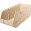 Flash Sale ⌛ Quantum Storage Systems Quantum Plastic Stackable Shelf Bin SSB483 8-1/4"W x 20-1/2"D x 7"H, Ivory - Pkg Qty 6 🤩