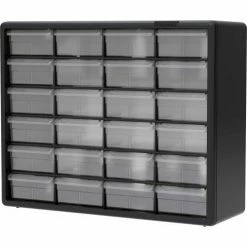 Budget 🥰 Akro-Mils Plastic Drawer Parts Cabinet 10124 - 20"W x 6-3/8"D x 15-13/16"H, Black, 24 Drawers ❤️ 11 Budget 🥰 Akro-Mils Plastic Drawer Parts Cabinet 10124 - 20"W x 6-3/8"D x 15-13/16"H, Black, 24 Drawers ❤️ -Containers shop RBM 10124