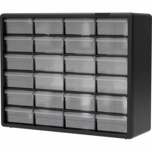 Budget 🥰 Akro-Mils Plastic Drawer Parts Cabinet 10124 - 20"W x 6-3/8"D x 15-13/16"H, Black, 24 Drawers ❤️ 6 Budget 🥰 Akro-Mils Plastic Drawer Parts Cabinet 10124 - 20"W x 6-3/8"D x 15-13/16"H, Black, 24 Drawers ❤️ - Image 6
