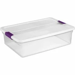 Flash Sale 😍 Sterilite Clearview Storage Box With Latched Lid 17551706 - 32 Qt. 23-5/8"L x 16-3/8"W x 6-1/2"H - Pkg Qty 6 👍