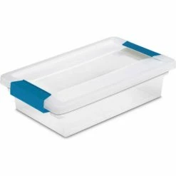 Outlet 💯 Sterilite Small Clip Clear Storage Box With Latched Lid 19618606 - 11"L x 6-5/8"W x 2-3/4"H - Pkg Qty 6 🥰