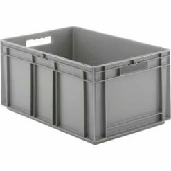 Best Pirce 🔥 SSI Schaefer Euro-Fix Solid Container EF6320 - 24" x 16" x 13", Gray - Pkg Qty 4 😀