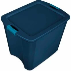 Best deal ⌛ Sterilite Latch & Carry Tote 14487404 - True Blue/Blue Aquarium 26 Gal. 23-5/8" x 18-5/8" x 20-1/8" - Pkg Qty 4 ✔️