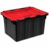 Wholesale 🎁 Sterilite Hinged Lid Industrial Tote 14619006- Black/Racer Red 12 Gallon 21-3/4 x 15-3/8 x 12-1/2 - Pkg Qty 6 🌟