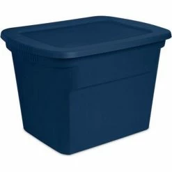 Best Sale 🤩 Sterilite 17317408 Industrial Tote 18 Gallon 23-1/2" L x 18-3/8"W x 16-1/8"H Marine Blue - Pkg Qty 8 🎁