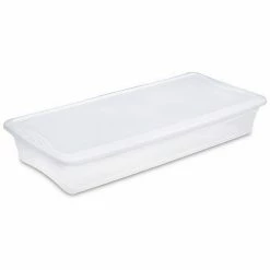 Wholesale 🌟 Sterilite 41 Quart 19608006 Clear Storage Tote with White Lid 34-7/8" x 16-5/8" x 6-1/8" - Pkg Qty 6 😉
