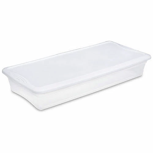 Wholesale ๐ Sterilite 41 Quart 19608006 Clear Storage Tote with White Lid 34-7/8" x 16-5/8" x 6-1/8" - Pkg Qty 6 ๐ 1 Wholesale ๐ Sterilite 41 Quart 19608006 Clear Storage Tote with White Lid 34-7/8" x 16-5/8" x 6-1/8" - Pkg Qty 6 ๐