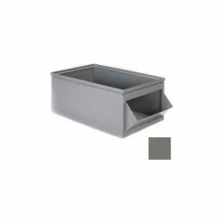 New 💯 Stackbin® Steel Bin 1-804 - 15"W x 27"D x 10"H Steel Hopper Box, Gray 😍