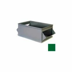Flash Sale ⌛ Stackbin® Steel Bin 1-882 - 12"W x 24"D x 8"H Double Steel Hopper Box, Green ✔️