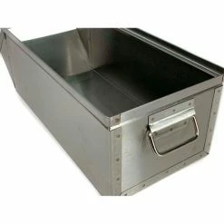 Discount 🎁 Stackbin® Stainless Steel Stacking Hopper Front Container, 10"W x 24'D x 8"H 🛒 -Containers shop STA 1 8SB SS 02