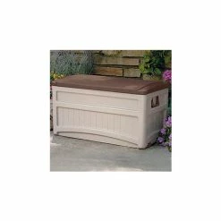 Wholesale 👍 Suncast DB8000B Premium Deck Box 73 Gallon with Wheels 🔔
