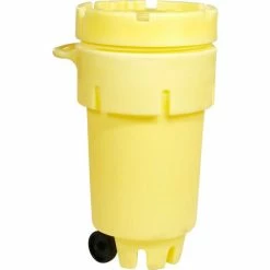 Brand new 🧨 SpillTech® 50 Gallon Wheeled OverPack Salvage Drum with Lid - A50OVER-WD Polyethylene - Yellow 😉