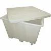 Flash Sale 🔔 Romotech Plastic Gaylord Pallet Container 82125038 with Lid 50"L x 50"W x 36-1/2"H, Natural ✨