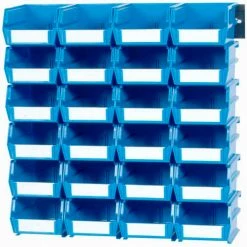 Cheapest 😉 Triton Products LocBin Wall Storage, 3-220BWS, W/Rails, Medium, Blue (26 pc) 🎉