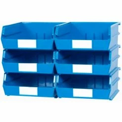 Wholesale 🤩 Triton Products LocBin Wall Storage, 3-235BWS, W/Rails, Large, Blue (8 pc) 🔔