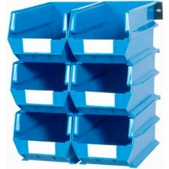 Hot Sale 👍 Triton Products LocBin Wall Storage, 3-240BWS, W/Rails, Large, Blue (8 pc) 👏 -Containers shop TIT 3 240BWS