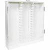Promo 💯 TrippNT™ White PVC Lockable 30 Column HPLC Storage Cabinet with Clear Doors, 16"W x 3"D x 17"H 👏