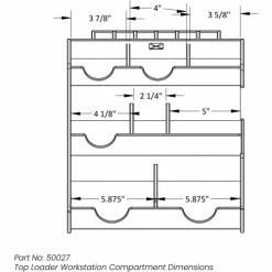 Deals 🔔 TrippNT™ White PVC Top Loader Workstation, 13"W x 8"D x 12"H 👍 -Containers shop TPN trippnt50027 Compartment Drawing