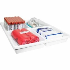 Best deal 🔔 TrippNT™ White Polystyrene Big 4 Compartment Drawer Organizer, 19"W x 18"D x 2"H 👍