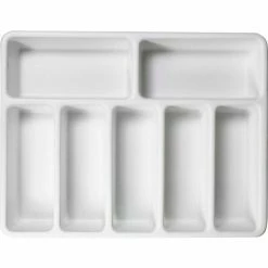 Best Sale 🎉 TrippNT™ White Polystyrene 7 Compartment Drawer Organizer, 17"W x 13"D x 2"H 👏 -Containers shop TPN trippnt50032 4