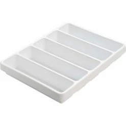 Best deal 🎁 TrippNT™ White Polystyrene Big 5 Compartment Drawer Organizer, 17"W x 13"D x 2"H 🥰