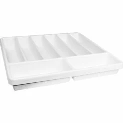 Best Pirce 🧨 TrippNT™ White Polystyrene Big 8 Compartment Drawer Organizer, 19"W x 18"D x 2"H ❤️