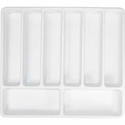 Best Pirce 🧨 TrippNT™ White Polystyrene Big 8 Compartment Drawer Organizer, 19"W x 18"D x 2"H ❤️ -Containers shop TPN trippnt50057 4