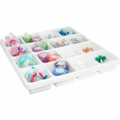 Coupon 🌟 TrippNT™ White Polystyrene 16 Compartment Drawer Organizer, 19"W x 18"D x 2"H 🔔 -Containers shop TPN trippnt50060 5