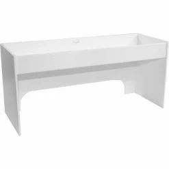 Cheap 👏 TrippNT™ White PVC 18" Step Shelf Station, 18"W x 6"D x 8"H 😍