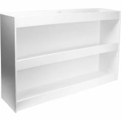 Wholesale ✔️ TrippNT White PVC Straight Triple Safety Shelf Station, 24"W x 6"D x 16"H 👍