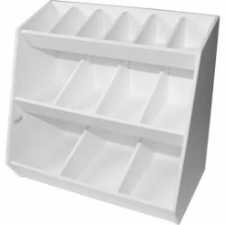 Brand new 😍 TrippNT™ White Lab Storage Bin Station with 13 Fixed Compartments, 12"W x 7"D x 12"H ❤️ -Containers shop TPN trippnt50147 6