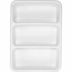 Best Pirce ⌛ TrippNT™ 3-Pocket Drawer Organizer Plastic Tray, 14"W x 10"D x 3"H 😀 -Containers shop TPN trippnt50399 4