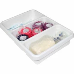 Best Pirce ⌛ TrippNT™ 3-Pocket Drawer Organizer Plastic Tray, 14"W x 10"D x 3"H 😀 -Containers shop TPN trippnt50399 5
