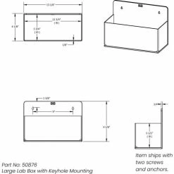 Coupon 😀 TrippNT™ White PVC/Acrylic Extra Large Lab Box with Double Sided Tape, 13"W x 7"D x 9"H 💯 -Containers shop TPN trippnt50876 Drawing