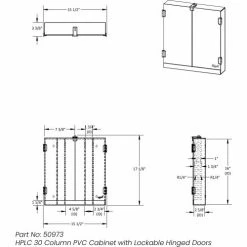 Deals 🔥 TrippNT™ White PVC HPLC Column Storage Cabinet with Clear Acrylic Doors 💯 -Containers shop TPN trippnt50973 Drawing