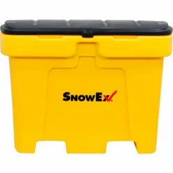 Best Sale 👍 SnowEx 18 Cubic Foot Salt Storage Box, Yellow, 48"L x 33-1/4"W x 35-3/4"H, 1350 Capacity Lbs., Nest 🧨