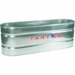 Best Sale 👏 Tarter Farm & Ranch Tarter Galvanized Stock Tank 125 Gallon, 58-1/2 to 61-1/2"L x 22-1/2 to 25-1/2"W x 24"H 🎁