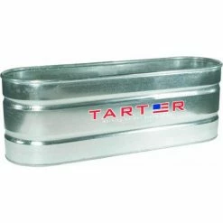 Best Sale ✔️ Tarter Farm & Ranch Tarter Galvanized Stock Tank 220 Gallon, 94-1/2 to 97-1/2"L x 34-1/2 to 37-1/2"W x 24"H 🎁