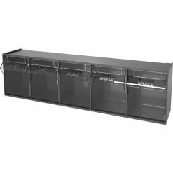 Best Pirce 😀 Bott 02513018.19 Tilt Bins 23-5/8" X 5-1/4" X 6-1/2" (5) Bins With Perfo Panel Fixing Bracket, Grey 🧨