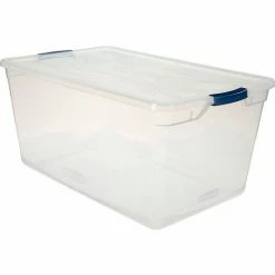 Brand new 🔥 Rubbermaid® Cleverstore™ Clear Latching Storage Tote w/Lid 95 Qt 29"Lx17-3/4"Wx13-1/4"H - Pkg Qty 4 🔥 13 Brand new 🔥 Rubbermaid® Cleverstore™ Clear Latching Storage Tote w/Lid 95 Qt 29"Lx17-3/4"Wx13-1/4"H - Pkg Qty 4 🔥 -Containers shop UUN RMCC950001