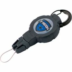 Promo ⌛ T-Reign Fishing Retractable Gear Tether 0TR2-209 - Medium 36"Extention Black Carabiner ⭐