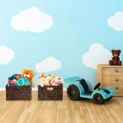 Cheapest 🌟 Seville Classic Foldable Handwoven Cube Storage Basket 2 Pack, Mocha ✨ -Containers shop WEB654 Lifestyle Toy 3000