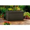 Best Sale 👏 Suncast DB5500J Outdoor Storage Deck Box with Seat 50 Gallon 41"L x 21"W x 23-1/4"H Java 🌟
